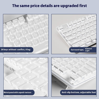 Button Mute Keyboard Wired Comfort Mechanical Feeling Suit