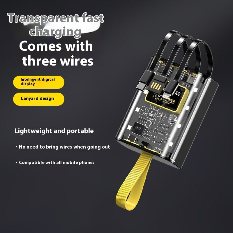 Punk Transparent Mech Mini Power Bank