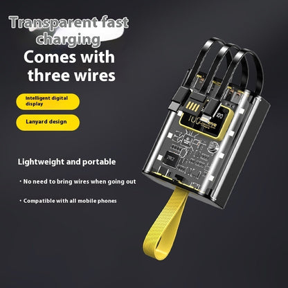 Punk Transparent Mech Mini Power Bank