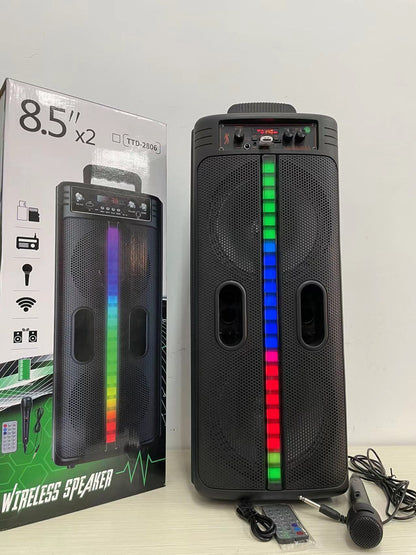 8.5Inch Wireless Bluetooth Speaker Double Bass