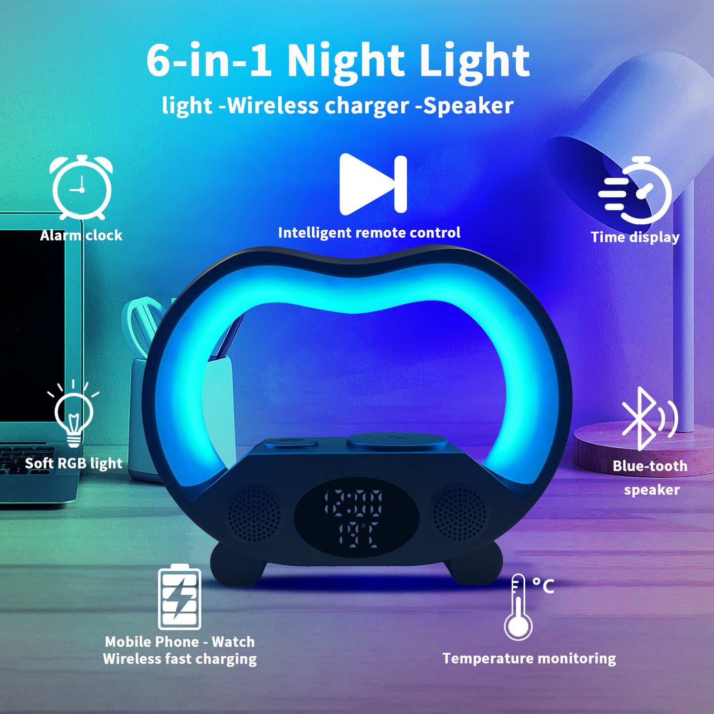 6 In 1 Smart Remote Control Bluetooth-compatible Ambience Intelligent