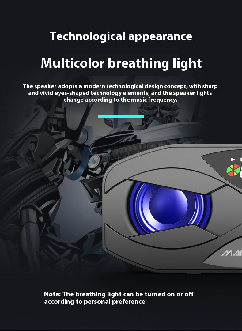 Bluetooth Subwoofer Colorful Light Small Speaker