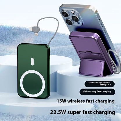 Magnetic Power Bank With Cable Bracket