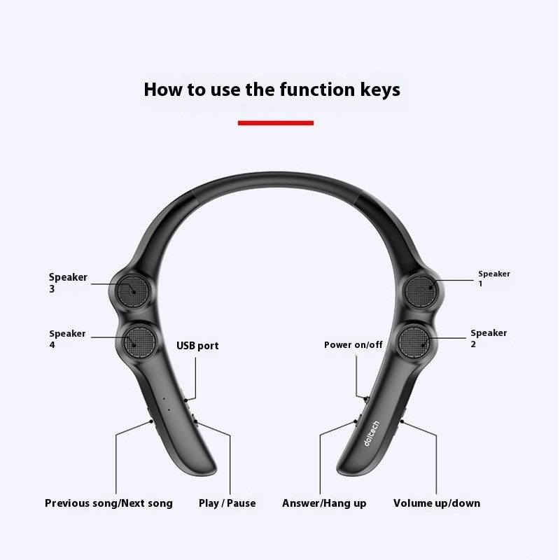 Scarf Bluetooth Speaker Outdoor Halter Audio