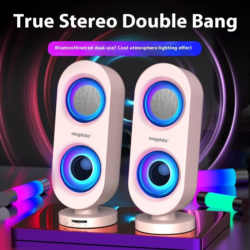 Computer Audio Desktop Speaker Subwoofer Wired Bluetooth Dual-use USB Interface