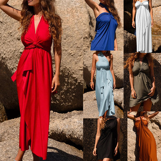 Tube Top Halter Sexy Backless Sun Protection Changeable Wear Match Dress