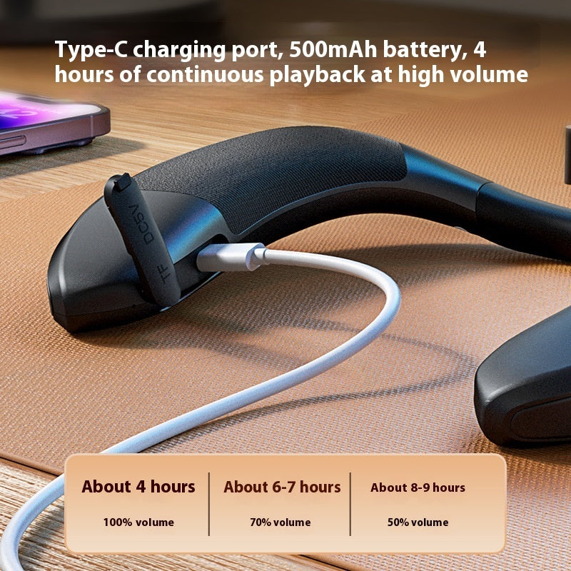 New Halter Wireless Bluetooth Speaker Wear Stereo Bass