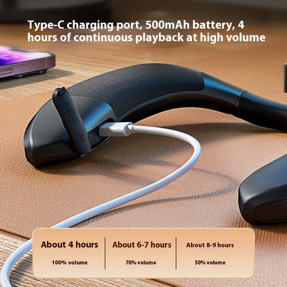 New Halter Wireless Bluetooth Speaker Wear Stereo Bass