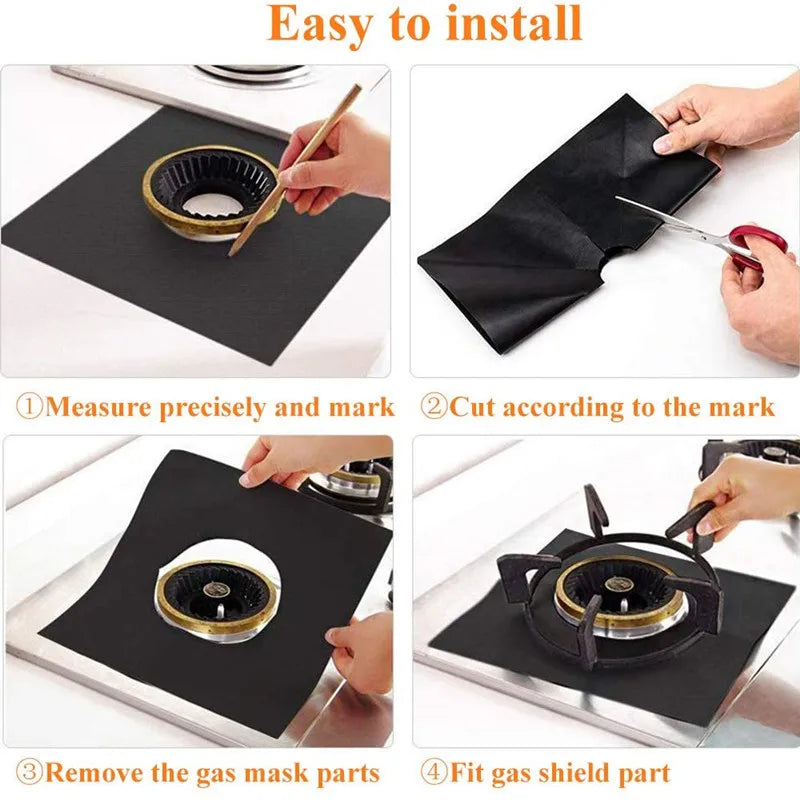 Teflon-Coated Gas Stove Protectors
