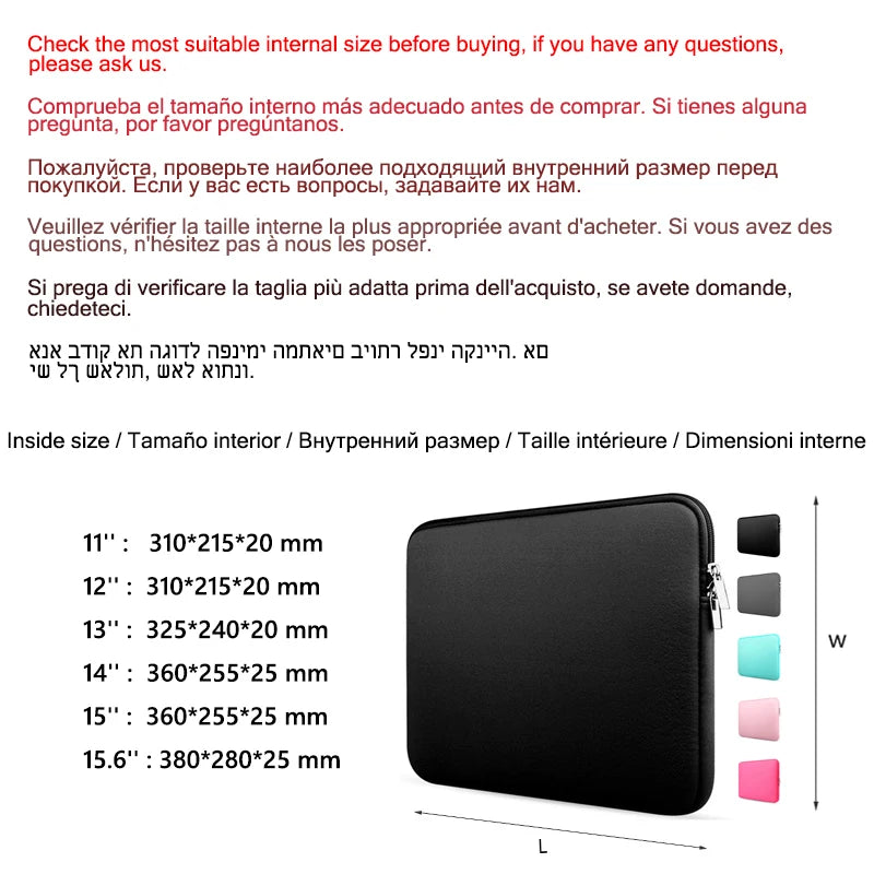 Soft Laptop Sleeve Case Cover