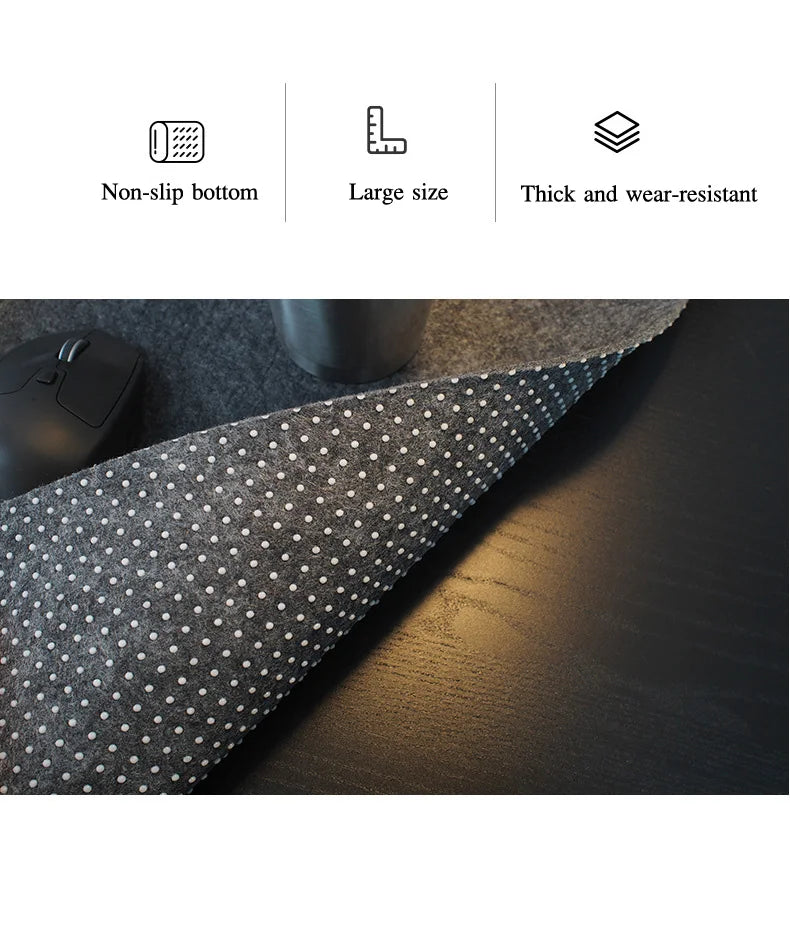 Large XXL Computer Desk Mat Table Keyboard Big Mouse Pad Gamer Wool Felt Laptop Non-slip Desk Pad Mousepad Gaming Accessories