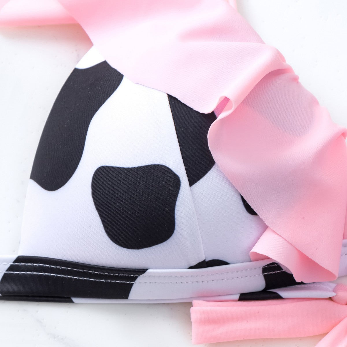 New Printed Hard Cup Lace-up Sexy Bikini Swimsuit