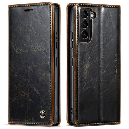 Crazy Horse Pattern Phone Case Card Flip A55 Mobile Phone Leather Case