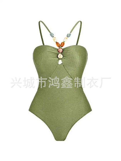 One-pieces For Women Multi-color Hollow Gem Sling New