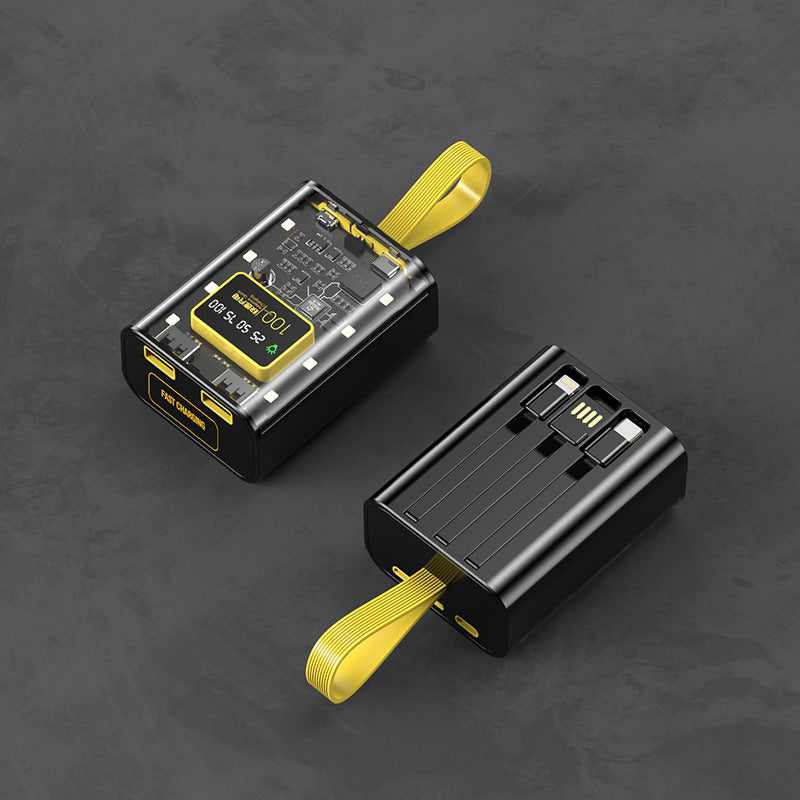 Punk Transparent Mech Mini Power Bank