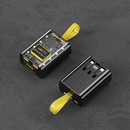 Punk Transparent Mech Mini Power Bank