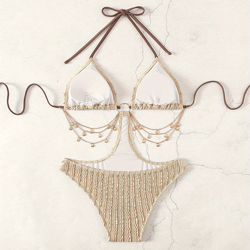 New Lace-up Sexy Cutout Bikini One-piece Swimsuit