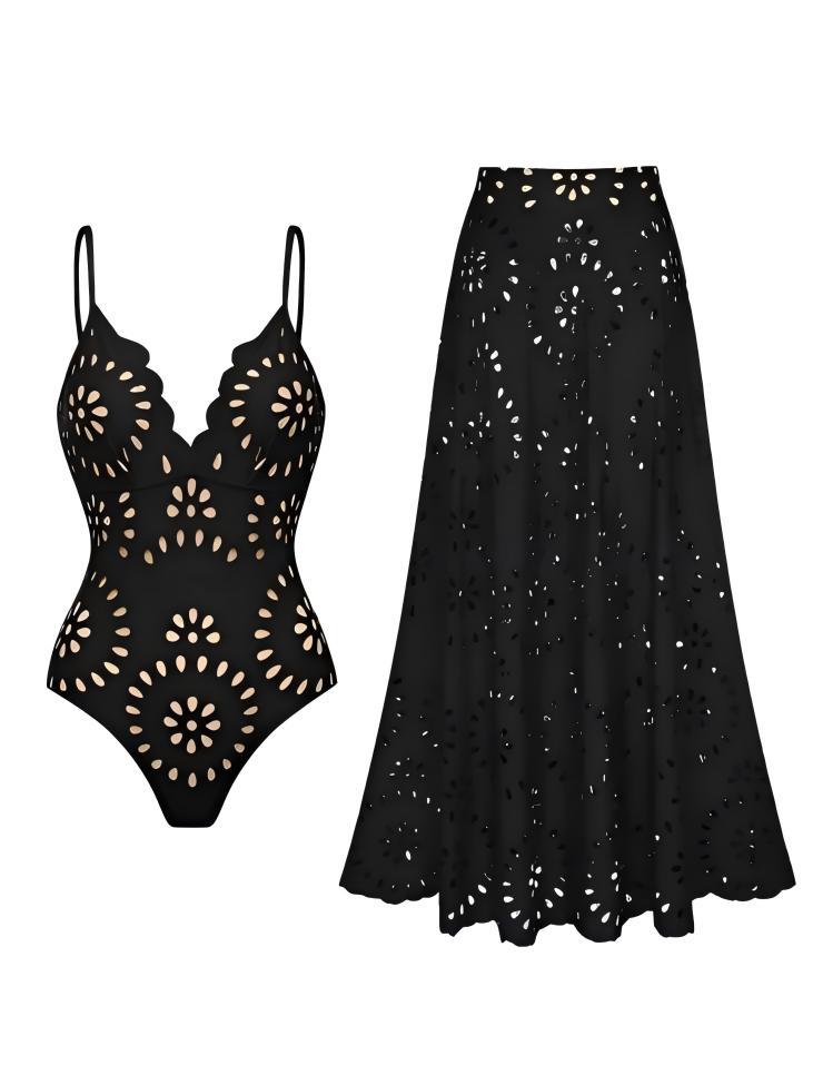 Women's Solid Color Sexy Swimsuit Two-piece Set