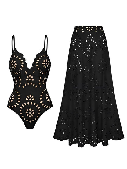 Women's Solid Color Sexy Swimsuit Two-piece Set