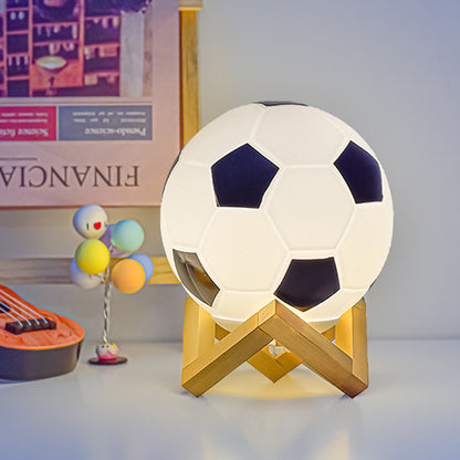 Football LED Small Night Lamp Bedside Decorations Glass Lamp