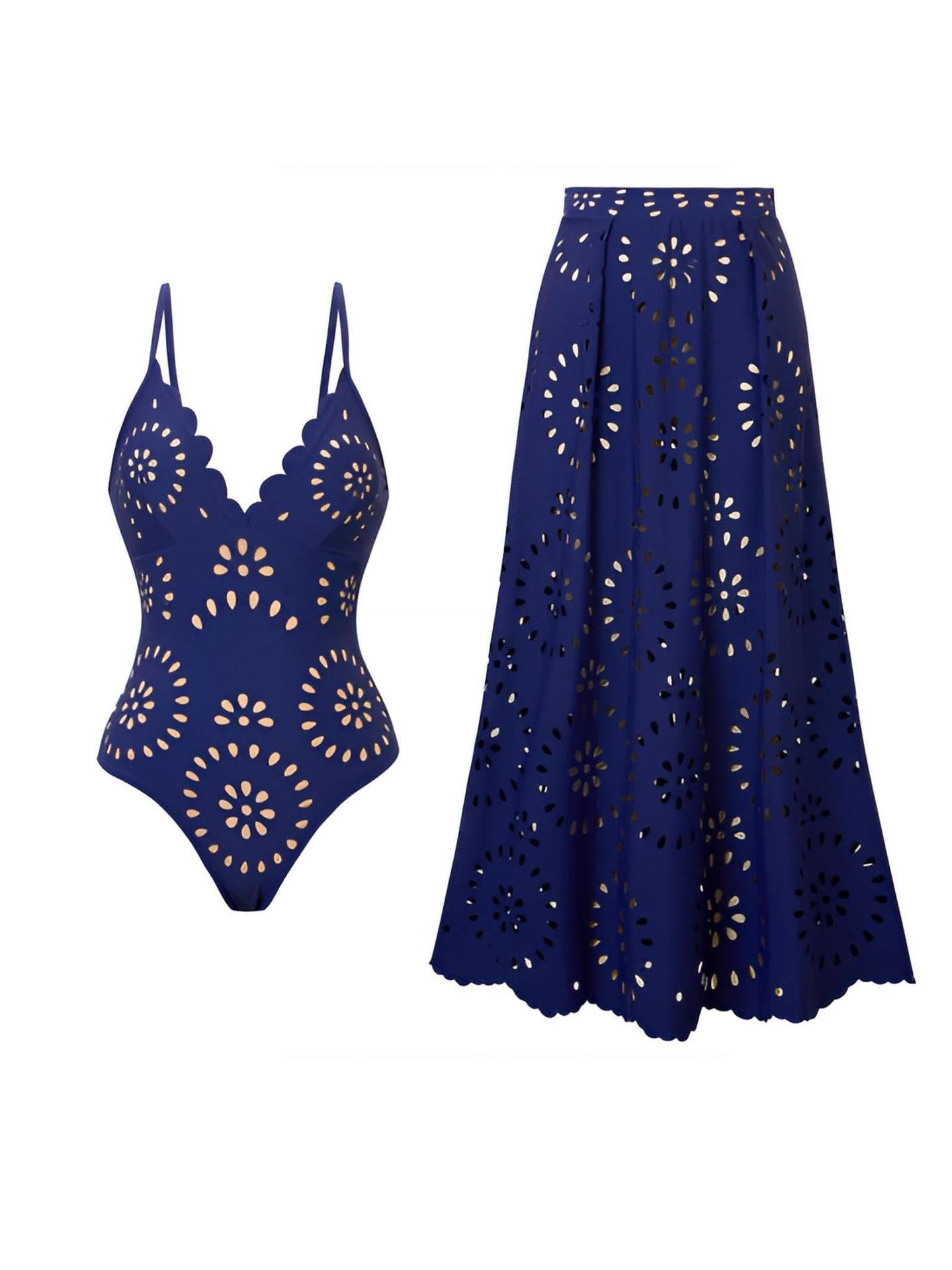 Women's Solid Color Sexy Swimsuit Two-piece Set