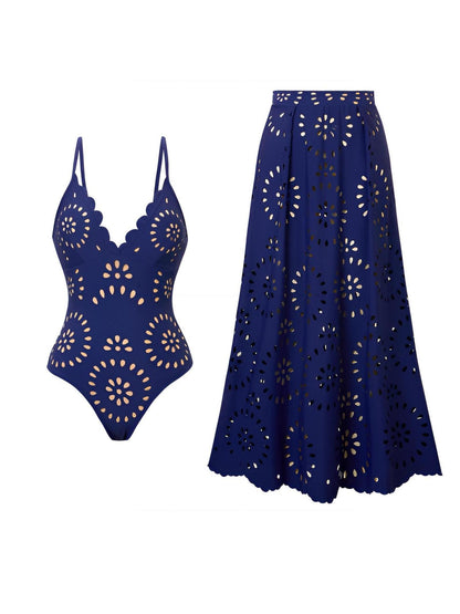 Women's Solid Color Sexy Swimsuit Two-piece Set