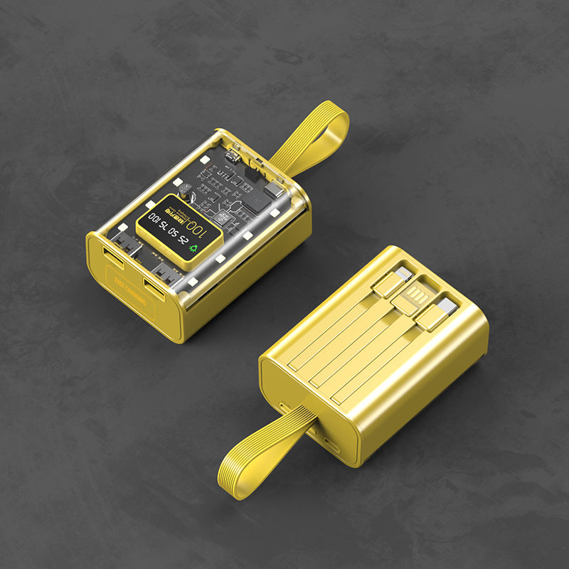 Punk Transparent Mech Mini Power Bank