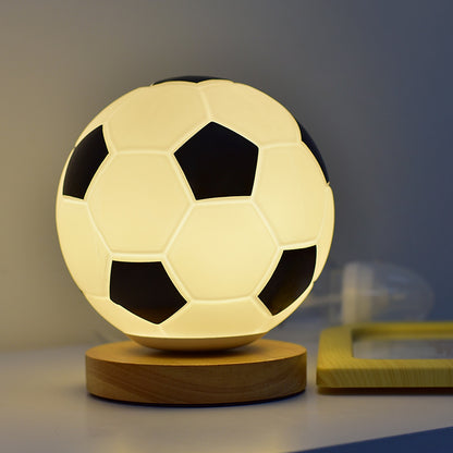 Football LED Small Night Lamp Bedside Decorations Glass Lamp