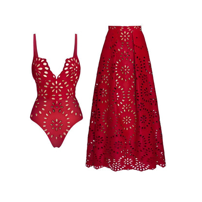 Women's Solid Color Sexy Swimsuit Two-piece Set