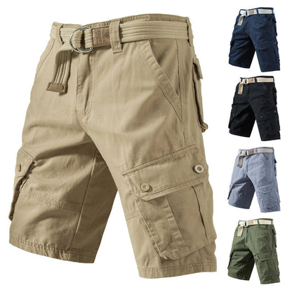 Summer Cargo Shorts With Pockets Fashion Solid Short Pants