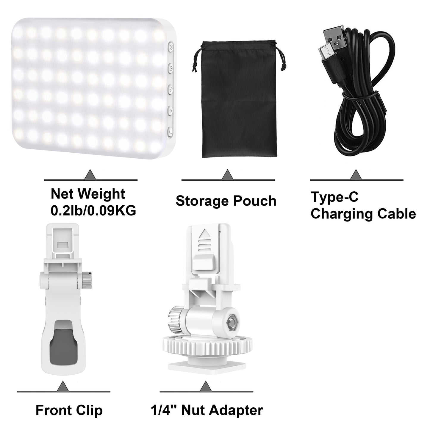 Phone Fill-in Light 60 Lamp Beads Three-color Light