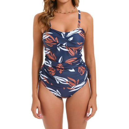Women's Swimsuit Two-piece Skirt Swimwear Printed