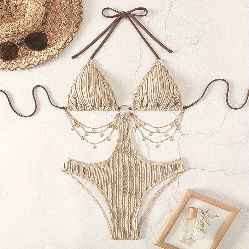 New Lace-up Sexy Cutout Bikini One-piece Swimsuit