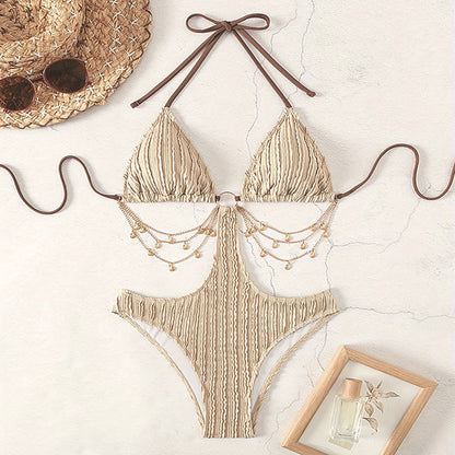 New Lace-up Sexy Cutout Bikini One-piece Swimsuit