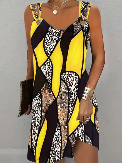 Casual All-match Steam Buckle Dress Women