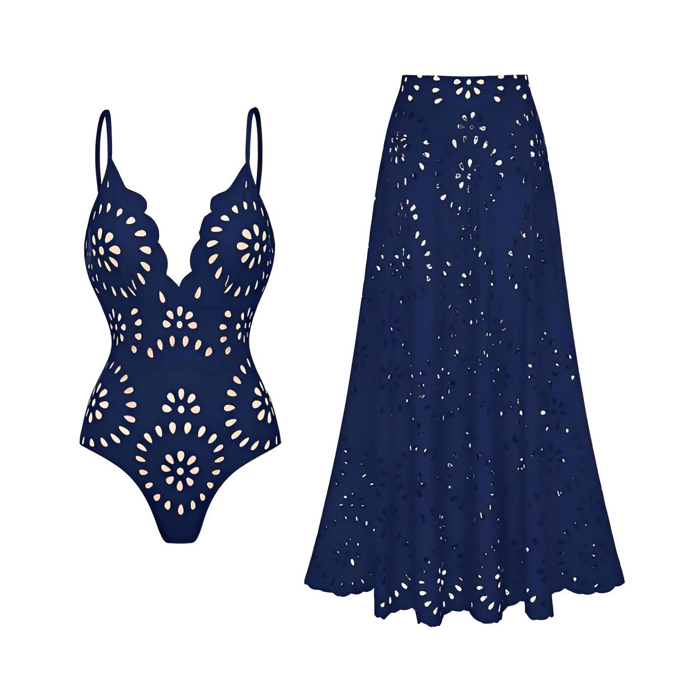Women's Solid Color Sexy Swimsuit Two-piece Set