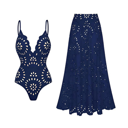 Women's Solid Color Sexy Swimsuit Two-piece Set