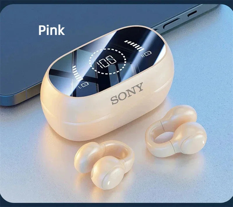 Sony Bone Conduction Wireless Earbuds - Bluetooth Headset with Noise Reduction Mic Sport Charging Earphones