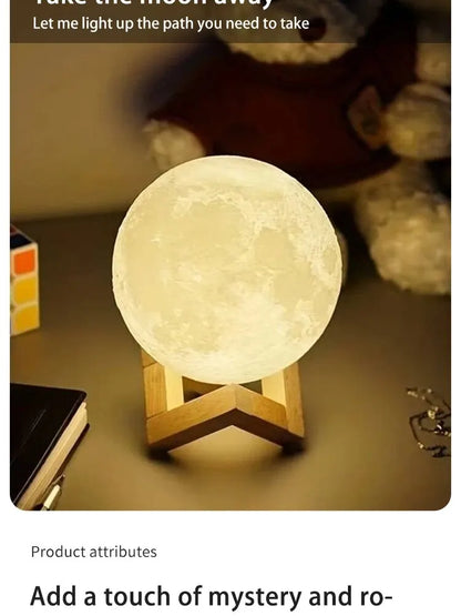 1 LED Moon Light Galaxy Lamp - Bedroom Decoration (Warm Light)
