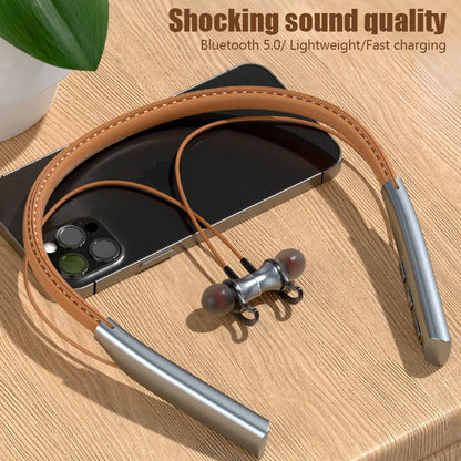 Wireless Bluetooth Earphones Wireless Headphones Magnetic Sport Neckband Neck-hanging Earbuds Wireless with Mic Bluetooth5.0