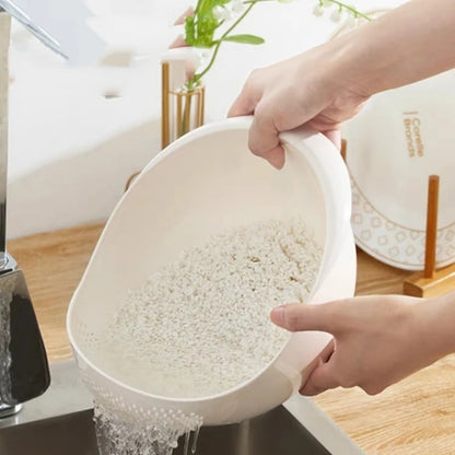 2-In-1  Rice Washing Bowl and Strainer