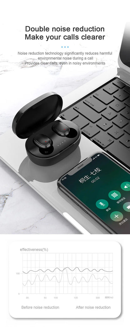 Original A6S TWS Headset Wireless Earphones Bluetooth
