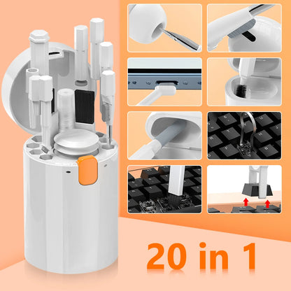 20 IN 1 Cleaning Kit Keyboard Cleaner Brush Bluetooth Earphones Cleaning Pen for Airpods iPhone Cleaning Tools Keycap Puller Kit