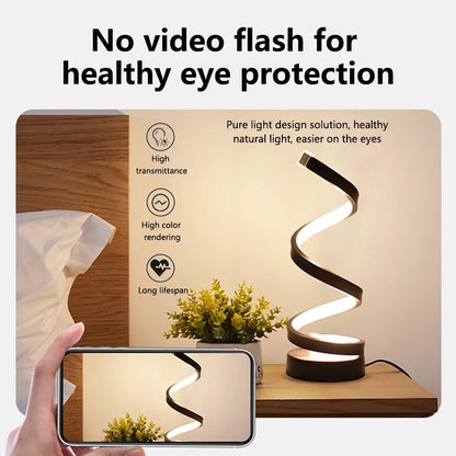 Modern LED Spiral Table Lamp
