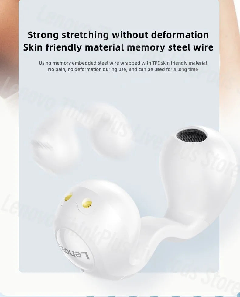 Lenovo XT83II Wireless Headphones Bluetooth 5.3 Earphones Earclip Design Touch Control HD Call with Mics Earbuds Sports Headset