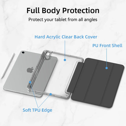 For 2024 iPad Air 6 Case iPad Air 5  6 11 iPad Pro 11 12.9 13 10 Gen 10.2 9th 8th 7th 9.7 6th 5th Mini 7 6 Case With Pen Holder