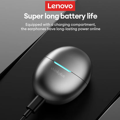 Lenovo Earphones Wireless Bluetooth Business Headset Noise Reduction Sport Earbuds Low Latency Gaming Headphones  Long Endurance