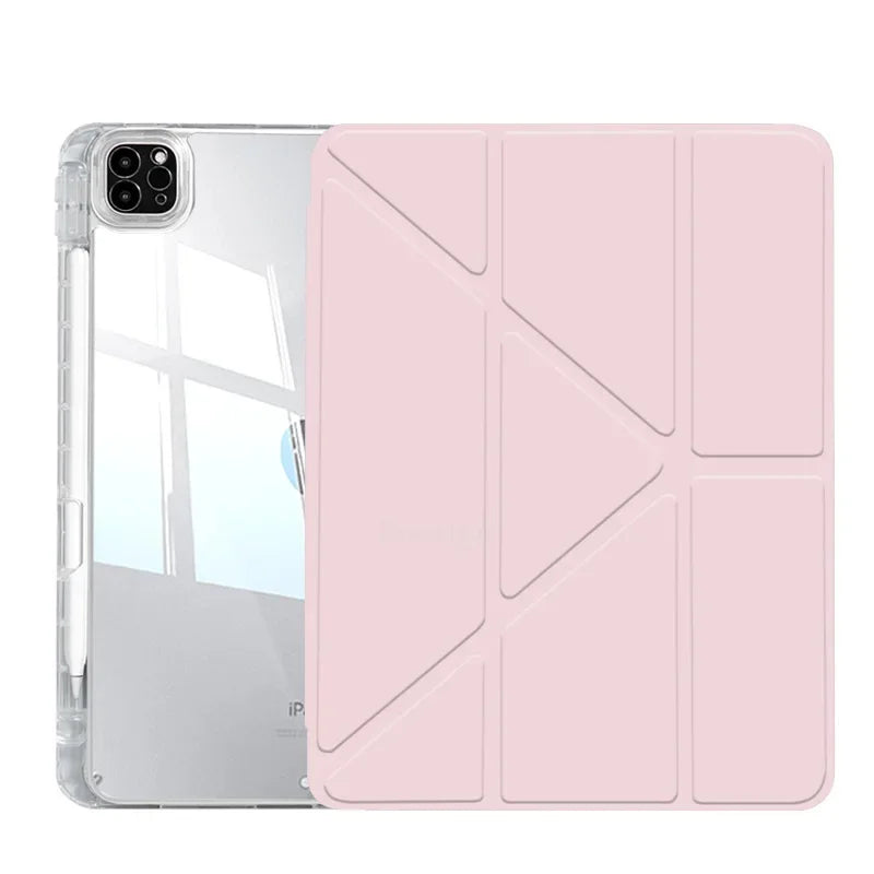 Y-Fold Case For 2025 A16 11th iPad Air 11 M3 M2 2024 iPad 10th Gen 10.2 7 8th 9th Pro11 M4 Air4 5 10.9 Air13 M2 M3 Pencil Holder