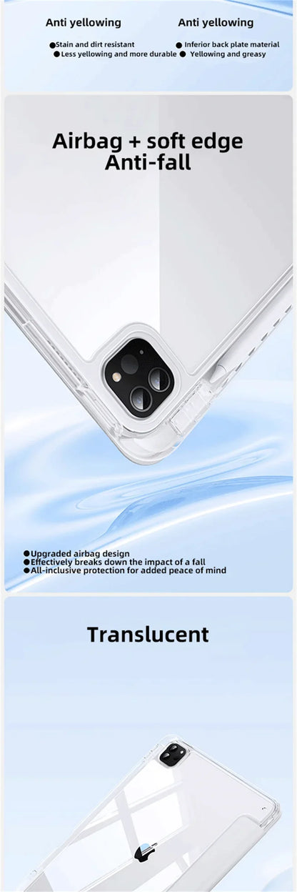 With Pencil Holder Case For IPad Pro 11 IPad 10th Generation IPad 10.2 8th 9th A16 Cover  Air6 5 4 10.9 Pro 12.9 13 2025 M3 M2