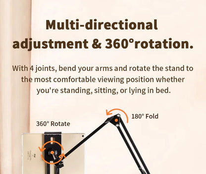 Adjustable Metal Arm Tablet Mount